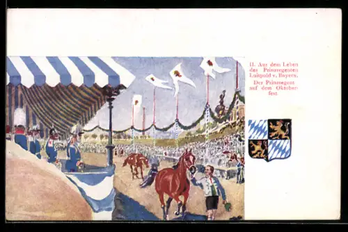 AK Prinzregent Luitpold von Bayern auf dem Oktoberfest