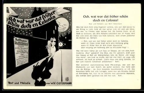 AK Text des Liedes Wat wor dat fröher schön doch en Colonia !