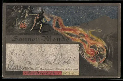 AK Sonnenwendfeier in der Südmark 1905
