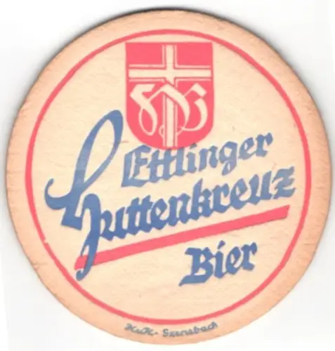 Bierdeckel Ettlinger Huttenkreuz Bier