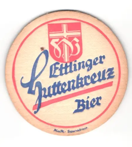 Bierdeckel Ettlinger Huttenkreuz Bier