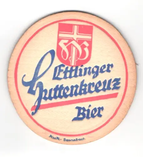Bierdeckel Ettlinger Huttenkreuz Bier