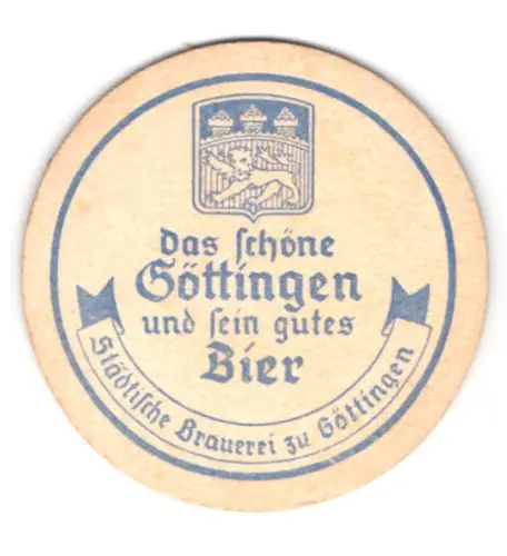 Bierdeckel Städtische Brauerei zu Göttingen, Göttinger 567. Schützenfest 1959