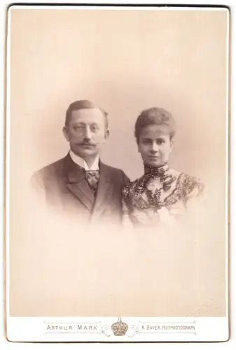 Fotografie Arthur Marx, München, Porträt eines Paares