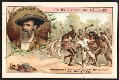 Sammelbild Cambrai, Arlatte & Co Chicorée Bleu-Argent, Massacre de ala Mission Jules Crevaux