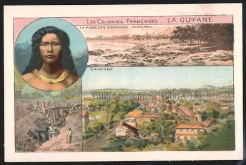 Sammelbild Cambrai, Arlatte & Co Chicorée Bleu-Argent, Colonies Francaises La Guyane