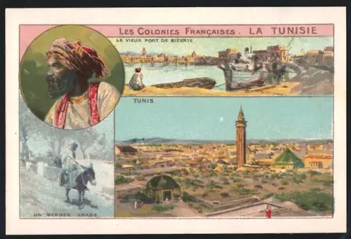 Sammelbild Cambrai, Arlatte & Co Chicorée Bleu-Argent, Les Colonies Francaises, La Tunisie