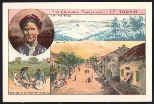 Sammelbild Cambrai, Arlatte & Co Chicorée Bleu-Argent, Les Colonies Francaises, Le Tonkin