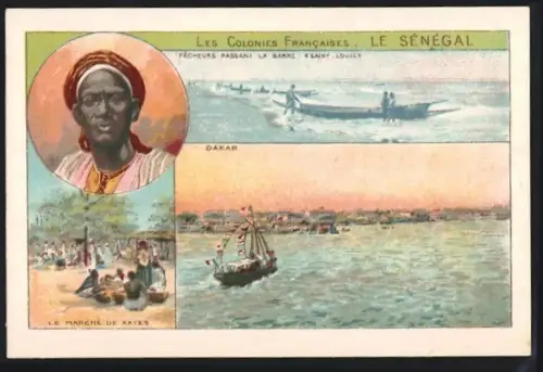 Sammelbild Cambrai, Arlatte & Co Chicorée Bleu-Argent, Les Colonies Francaises, Le Senegal