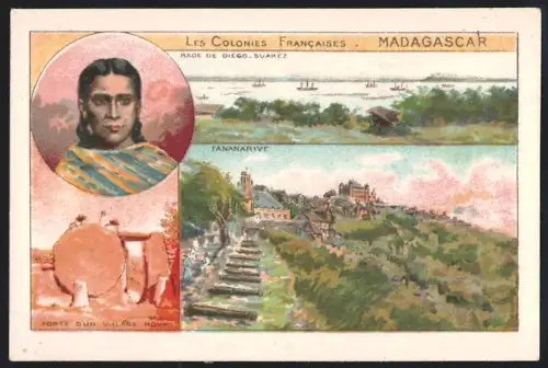 Sammelbild Cambrai, Arlatte & Co Chicorée Bleu-Argent, Les Colonies Francaises, Madagascar
