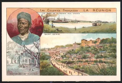 Sammelbild Cambrai, Arlatte & Co Chicorée Bleu-Argent, Les Colonies Francaises, La Reunion