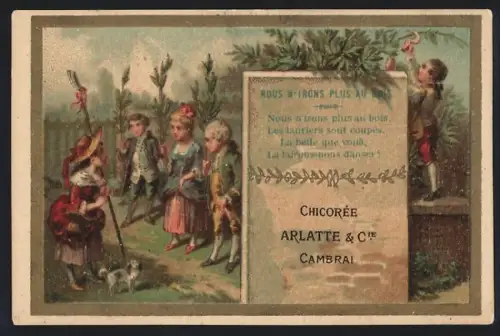 Sammelbild Cambrai, Arlatte & Cie Chicorée Bleu-Argent, Nous N`Irons Plus Au Bois