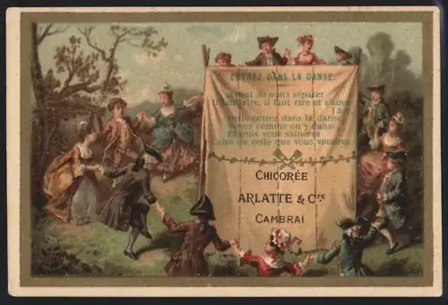 Sammelbild Cambrai, Arlatte & Cie Chicorée Bleu-Argent, Entrez Dans La Danse