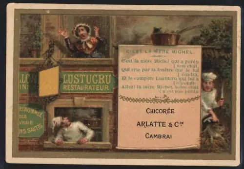 Sammelbild Cambrai, Arlatte & Cie Chicorée Bleu-Argent, C`est La Mere Michel