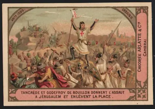 Sammelbild Cambrai, Arlatte & Cie Chicorée Bleu-Argent, Exposition Universelle Paris 1900, Templer in Jerusalem