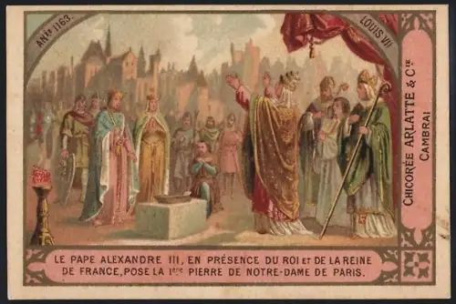 Sammelbild Cambrai, Arlatte & Cie Chicorée Bleu-Argent, Exposition Universelle Paris 1900, Pape Alexandre III