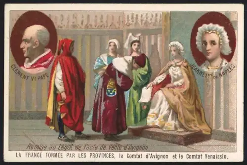 Sammelbild Cambrai, Arlatte & Co Chicorée Bleu-Argent, Remise au Lègat de l`acte de Vente d`Avignon