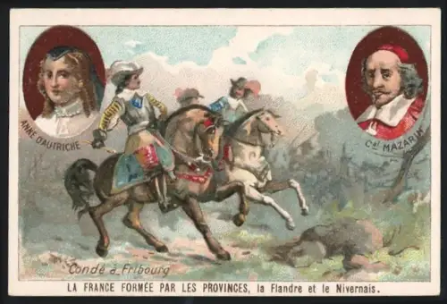 Sammelbild Cambrai, Arlatte & Co Chicorée Bleu-Argent, Conde a Fribourg