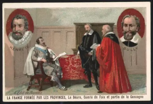 Sammelbild Cambrai, Arlatte & Cie Chicorée Bleu-Argent, L`Edit de Nantes