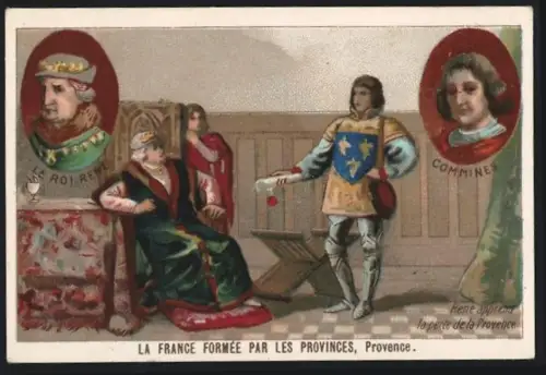 Sammelbild Cambrai, Arlatte & Cie Chicorée Bleu-Argent, Rene apprend la perle de la Provence