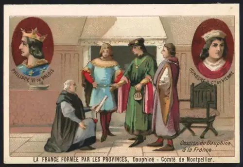 Sammelbild Cambrai, Arlatte & Cie Chicorée Bleu-Argent, Cession du Dauphine a la France