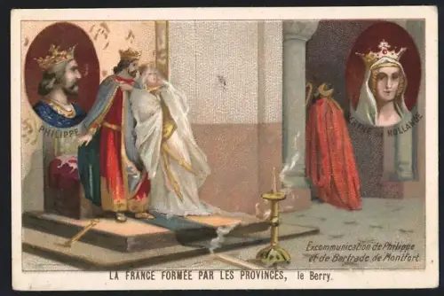 Sammelbild Cambrai, Arlatte & Cie Chicorée Bleu-Argent, Excommunication de Philippe et de Bartrade de Montfort