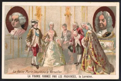 Sammelbild Cambrai, Arlatte & Cie Chicorée Bleu-Argent, La Reine Marie Leczinska a Versailles