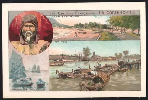 Sammelbild Cambrai, Arlatte & Co Chicorée Bleu-Argent, Les Colonies Francaises, La Cochinchine