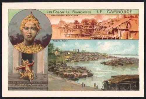 Sammelbild Cambrai, Arlatte & Co Chicorée Bleu-Argent, Les Colonies Francaises, Le Cambodge