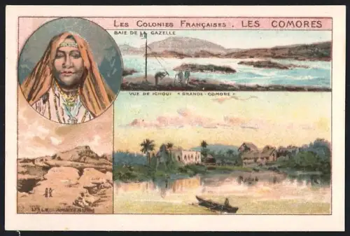 Sammelbild Cambrai, Arlatte & Co Chicorée Bleu-Argent, Les Colonies Francaises, Les Comores