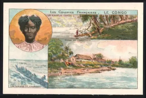 Sammelbild Cambrai, Arlatte & Co Chicorée Bleu-Argent, Les Colonies Francaises, Le Congo