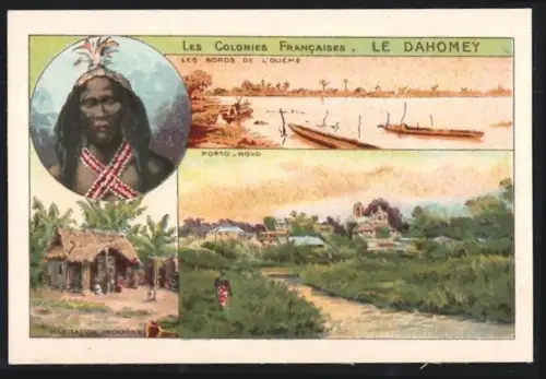 Sammelbild Cambrai, Arlatte & Co Chicorée Bleu-Argent, Les Colonies Francaises, La Dahomey