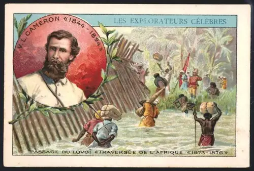 Sammelbild Cambrai, Arlatte & Co Chicorée Bleu-Argent, Explorateur V. L. Cameron