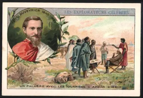 Sammelbild Cambrai, Arlatte & Co Chicorée Bleu-Argent, Explorateur Henri Duveyrier 1861