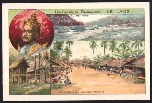 Sammelbild Cambrai, Arlatte & Co Chicorée Bleu-Argent, Les Colonies Francaises, Le Laos