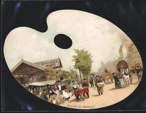 Sammelbild Cambrai, Arlatte & Cie., Chicorée Bleu-Argent, Marché de Banlieue