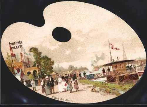 Sammelbild Cambrai, Arlatte & Cie., Chicorée Bleu-Argent, Point du Jour