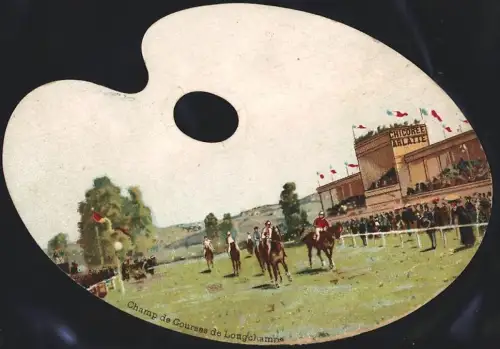 Sammelbild Cambrai, Arlatte & Cie., Chicorée Bleu-Argent, Champ des Coursee de Longchamps