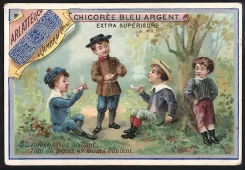 Sammelbild Cambrai, Arlatte & Cie., Chicorée Bleu-Argent, Debut assez brillant