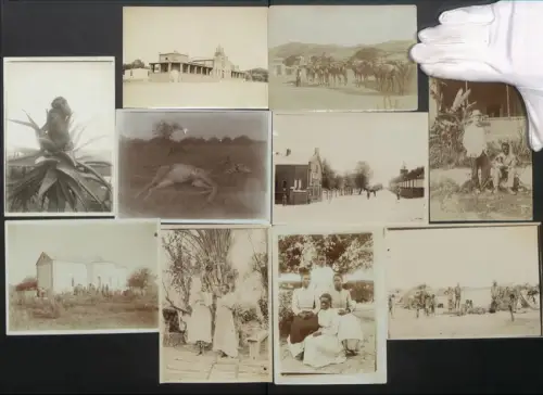 60 Fotografien Ansicht Deutsch-Südwest-Afrika, Militärstation Witvley, Postamt, Schule Windhuk, Bethanien, Einheimische