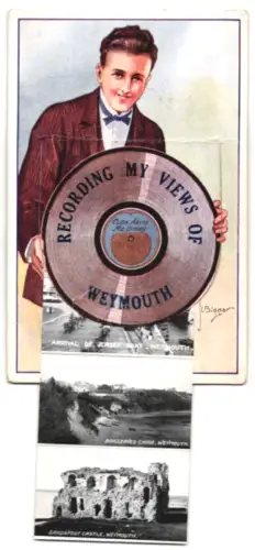 Leporello-AK Weymouth, Nothe Gardens, Alexandra Gardens, Promenade