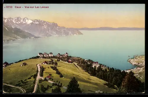 AK Caux, Vue sur Lac Léman