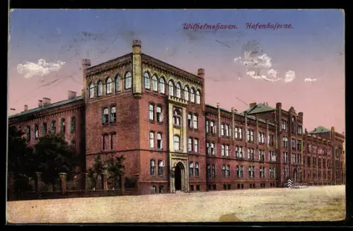 AK Wilhelmshaven, Partie an der Hafenkaserne