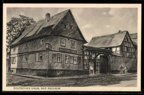 AK Bad Nauheim, Hotel Deutsches Haus