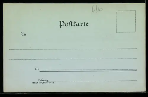 Mondschein-Lithographie Friedberg i. H., Teilansicht mit Rathaus