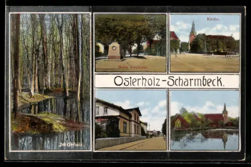 AK Osterholz-Scharmbeck, Denkmal, Kirche, Gehölz