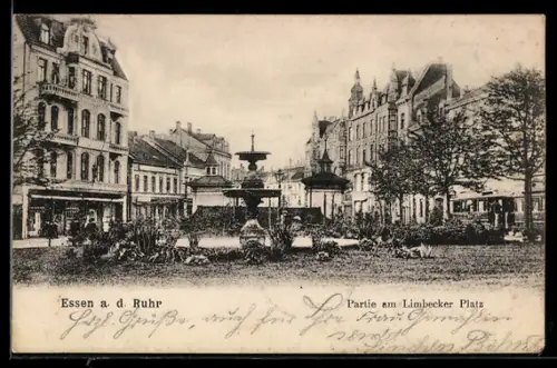 AK Essen a. d. Ruhr, Partie am Limbecker Platz