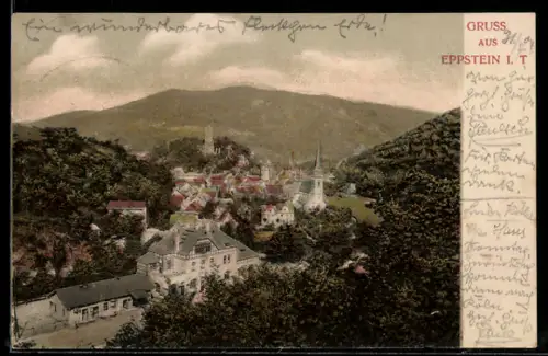 AK Eppstein i. T., Gesamtansicht, Burg, Kirche