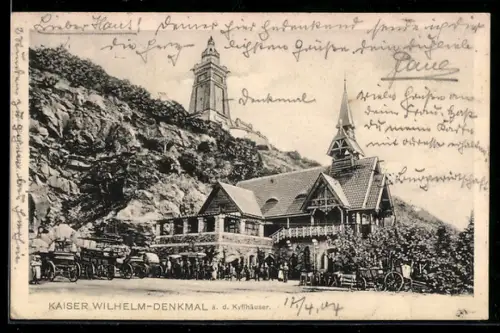 AK Kyffhäuser, Gasthaus und Kaiser Wilhelm-Denkmal