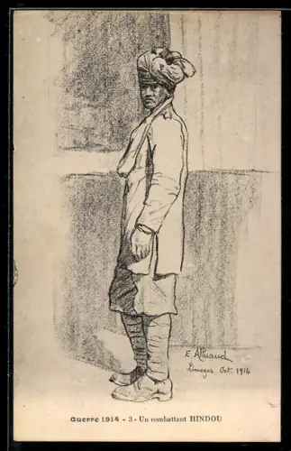 AK India, Un combattant Hindou, Guerre 1914